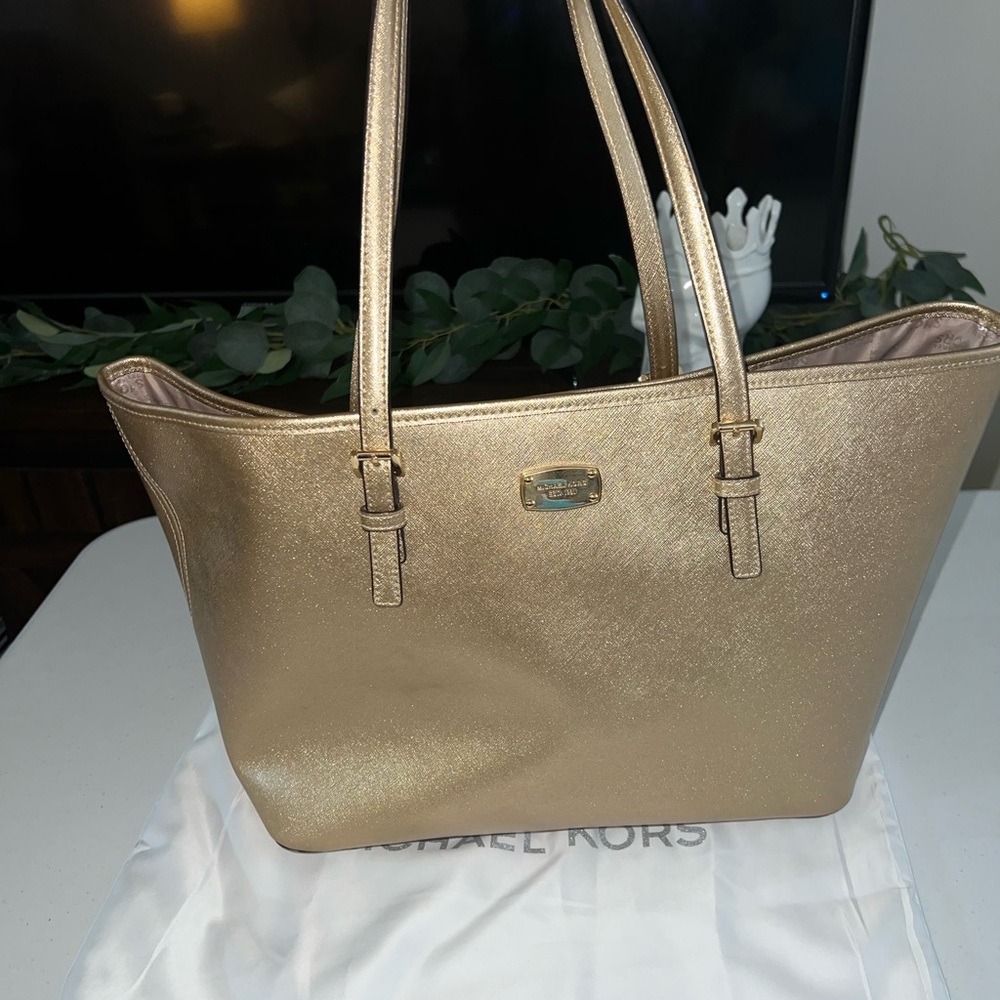 Michael Kors Shimmering Gold Tote